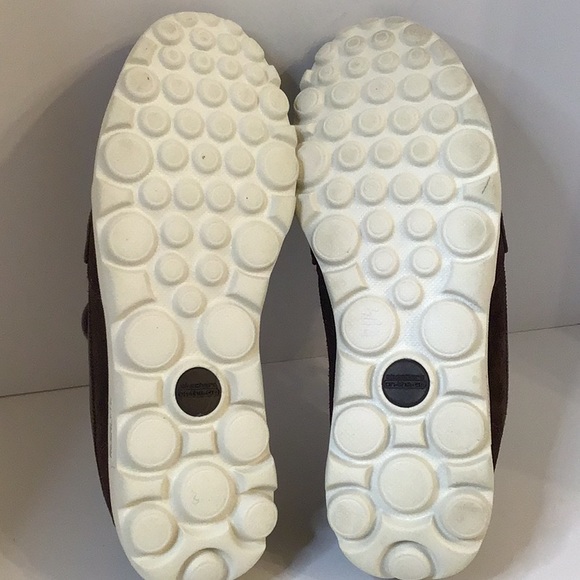 SKECHERS GOGO MAT BROWN LEATHER TEXTILES UPPER SHOES SZ 9 - Picture 11 of 13